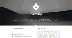 Desktop Screenshot of lorfords.co.uk